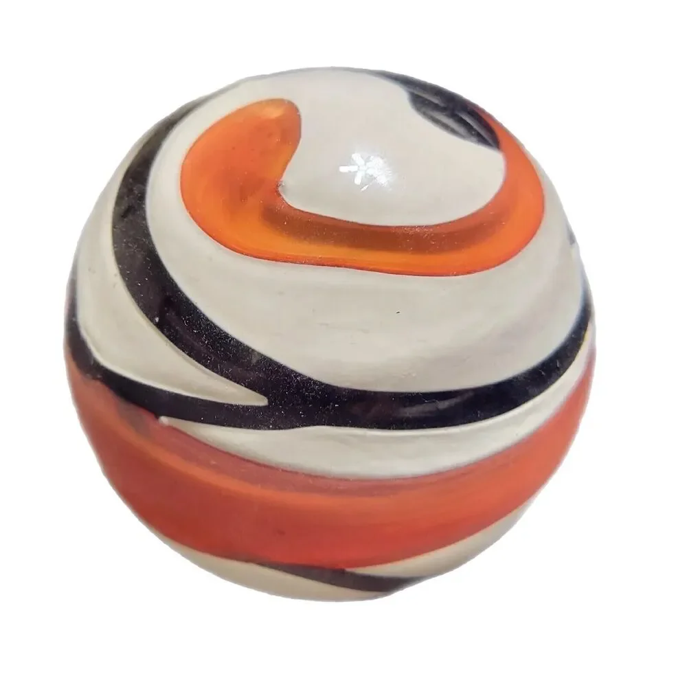 Pfeiffer Paperweig 3" Marbled Art Glass  Handmade‎ Christmas Gift Holland Swirl - Picture 2 of 4